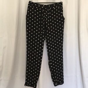 Designer polka dot ankle pants
